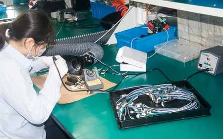 Benchtop Fiber Optic Test Equipment Production Workshop
