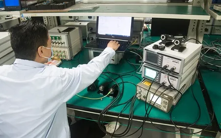 Benchtop Fiber Optic Test Equipment Production Workshop